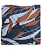 Tuch Muster Denimblau Ocker quadratisch