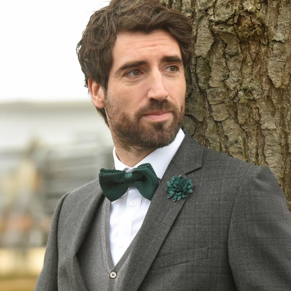 Anstecknadel Dahlie Dots grün schwarz - 1