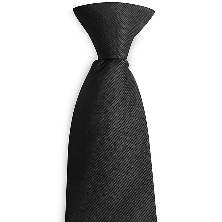 Clip Krawatte schwarz Repp