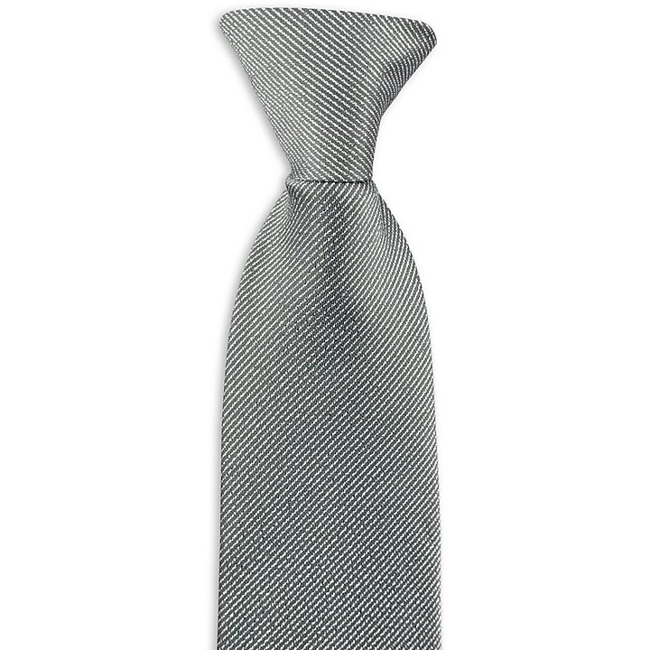 Clip Krawatte silber lurex