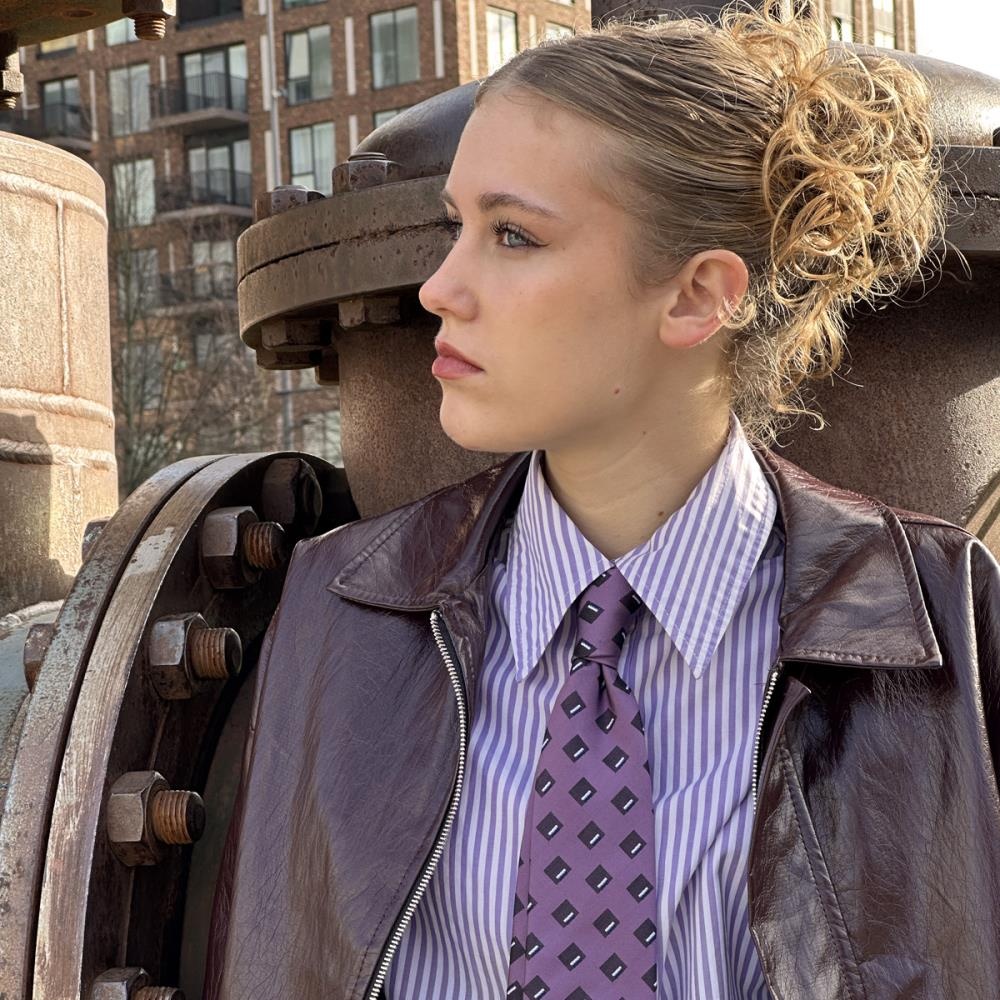 Damenkrawatte Tompson Square Violett - 1