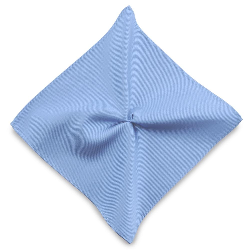 Einstecktuch Seide Repp hellblau - 1