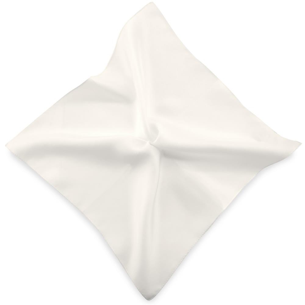 Einstecktuch Seide satin weiß - 1