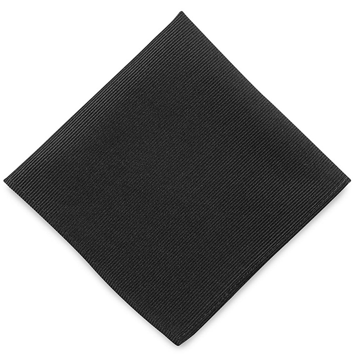 Einstecktuch Seide schwarz repp
