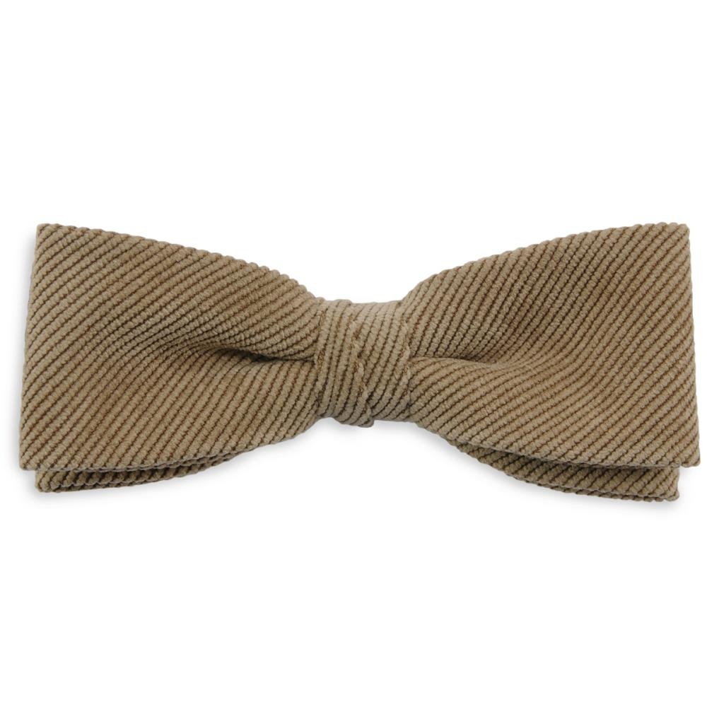 Fliege Corduroy dunkelbeige - 1