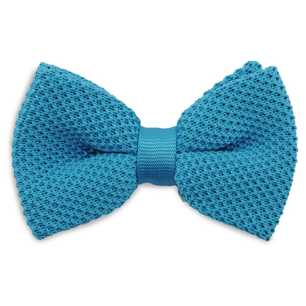 Fliege gestrickt zyan blau - 1