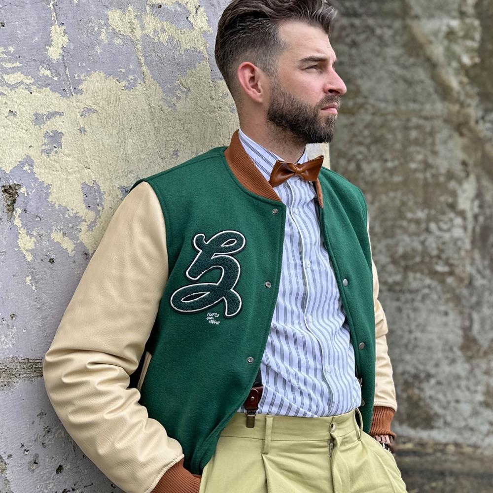 Fliege kognak genarbtes Leder - 1