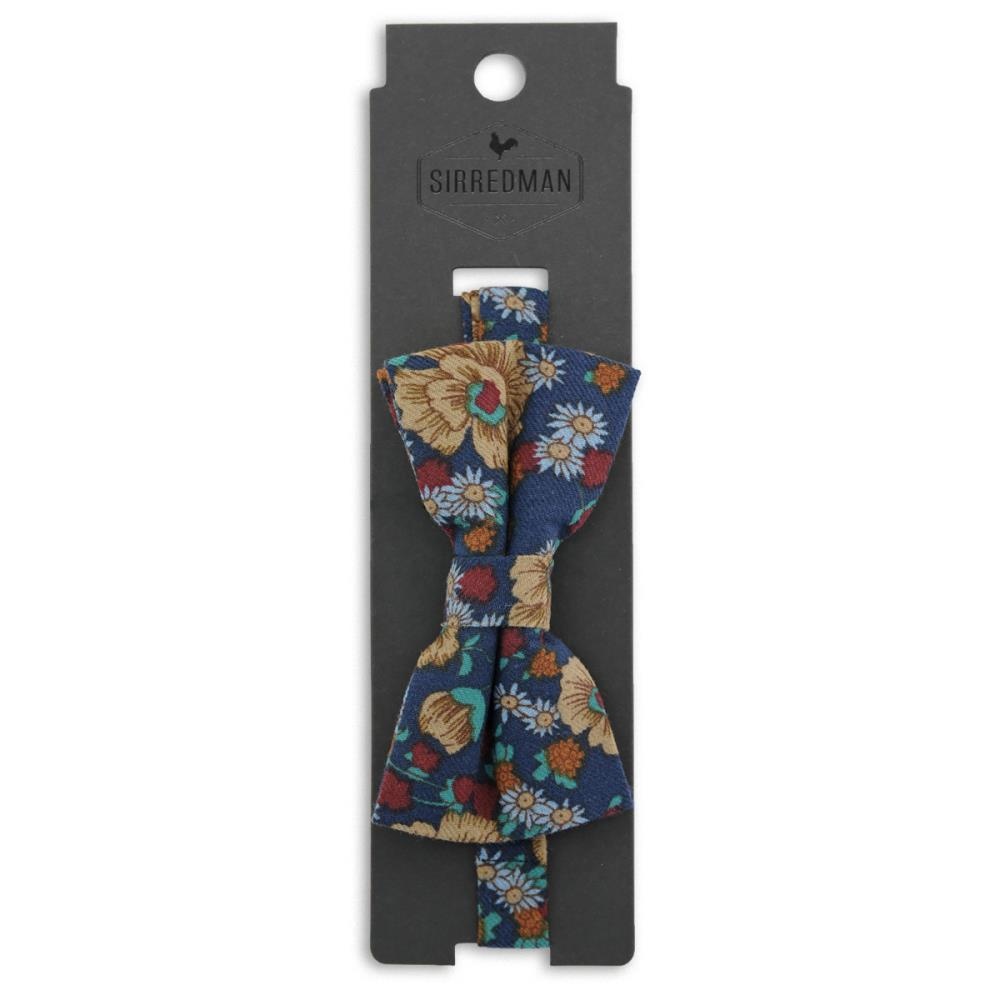 Fliege Vintage Flower blau - 3