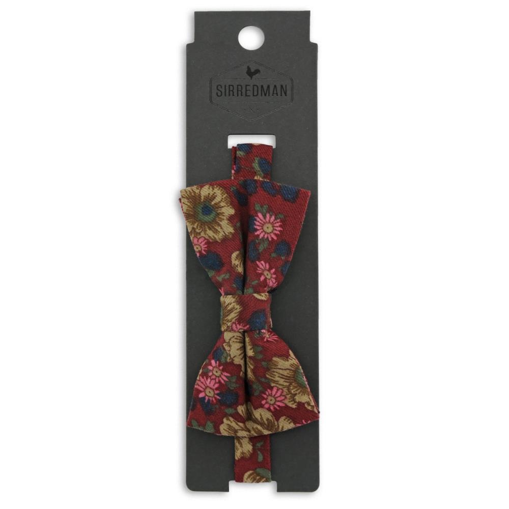 Fliege Vintage Flower bordeaux - 2