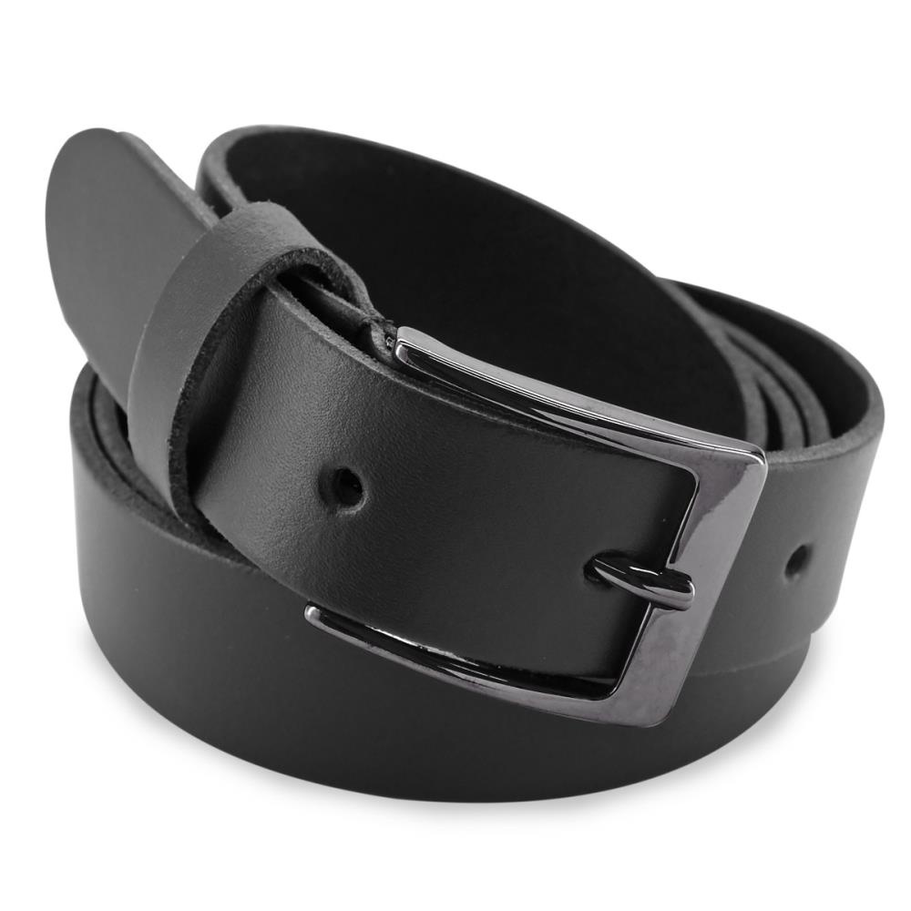 Gürtel Rindleder 3 cm schwarz - 1