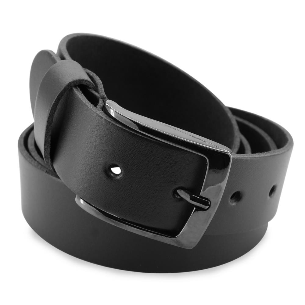 Gürtel Rindleder 3,5 cm schwarz - 1