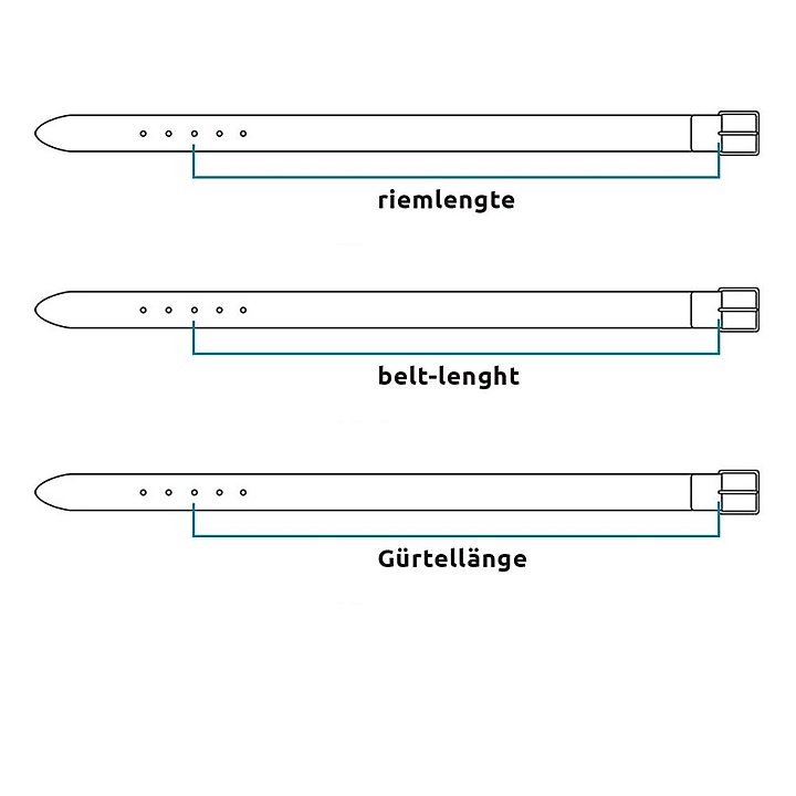 Gürtel Rindleder 3,5 cm schwarz