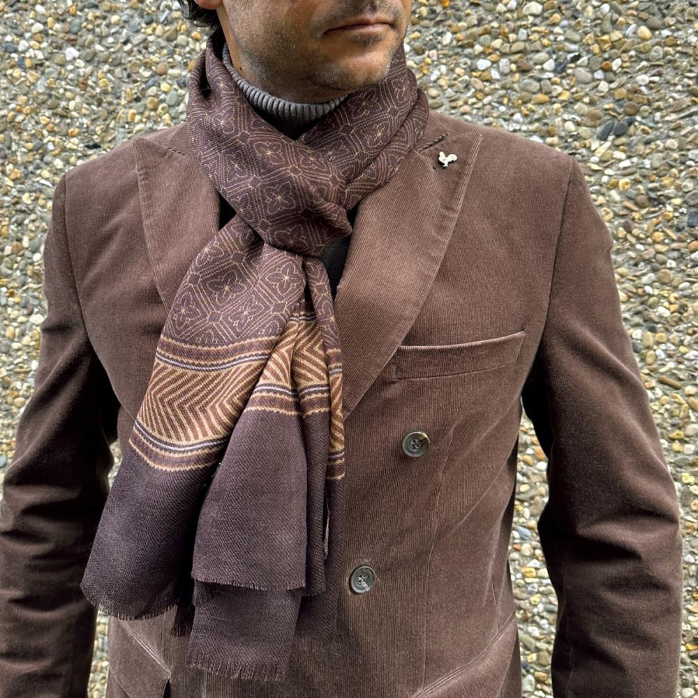 Herrenschal Cadence Brown - 1