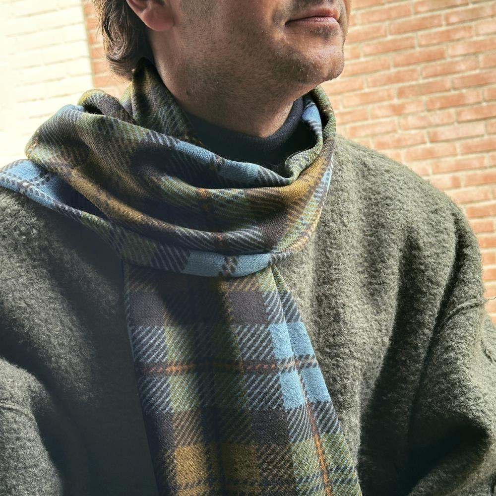 Herrenschal Windsor Petrol-Brown - 1