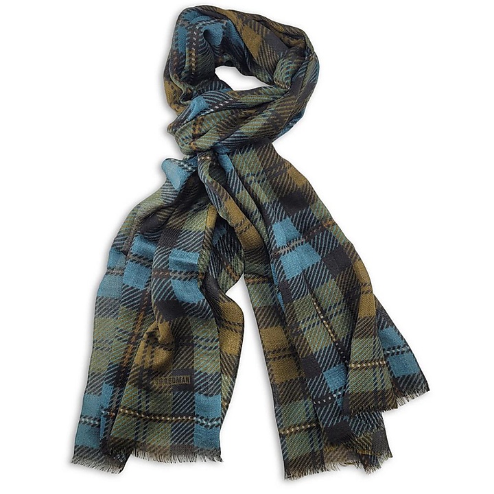 Herrenschal Windsor Petrol-Brown