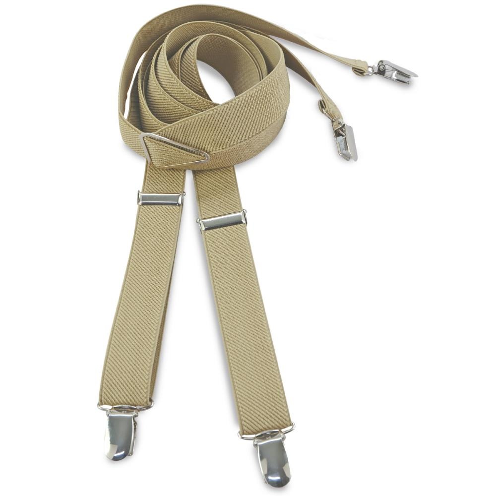 Hosenträger beige schmal - 1