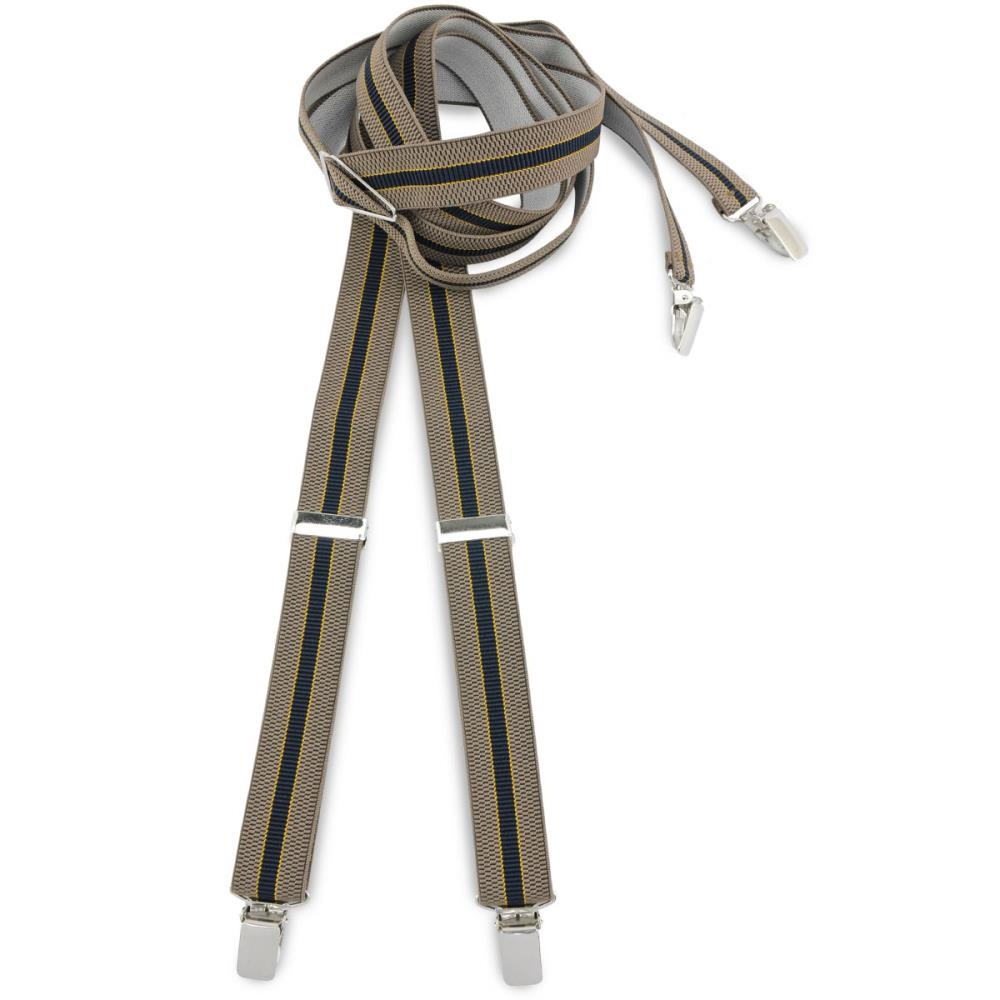 Hosenträger beige Streifen - 1