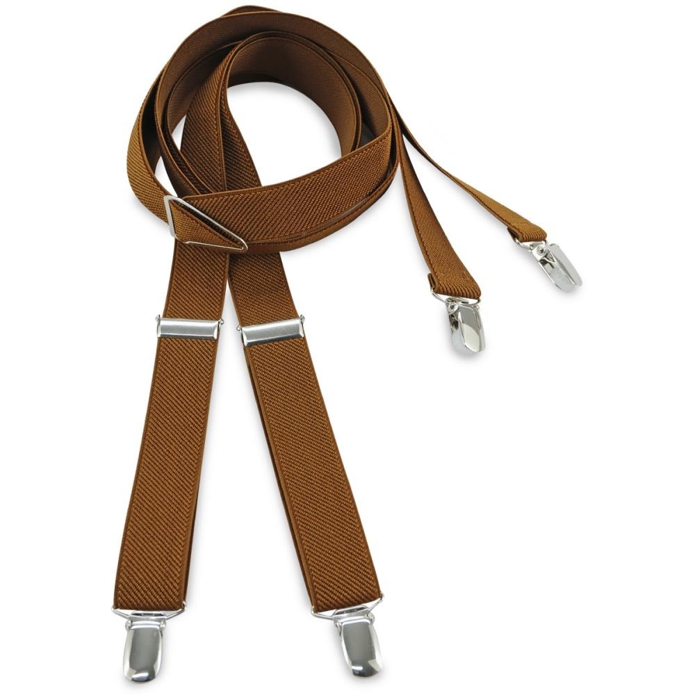 Hosenträger braun schmal - 1
