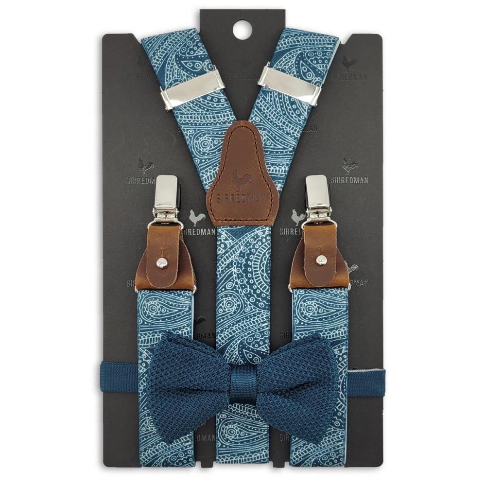 Hosenträger Combi Pack Paisley Sketch blau - 1