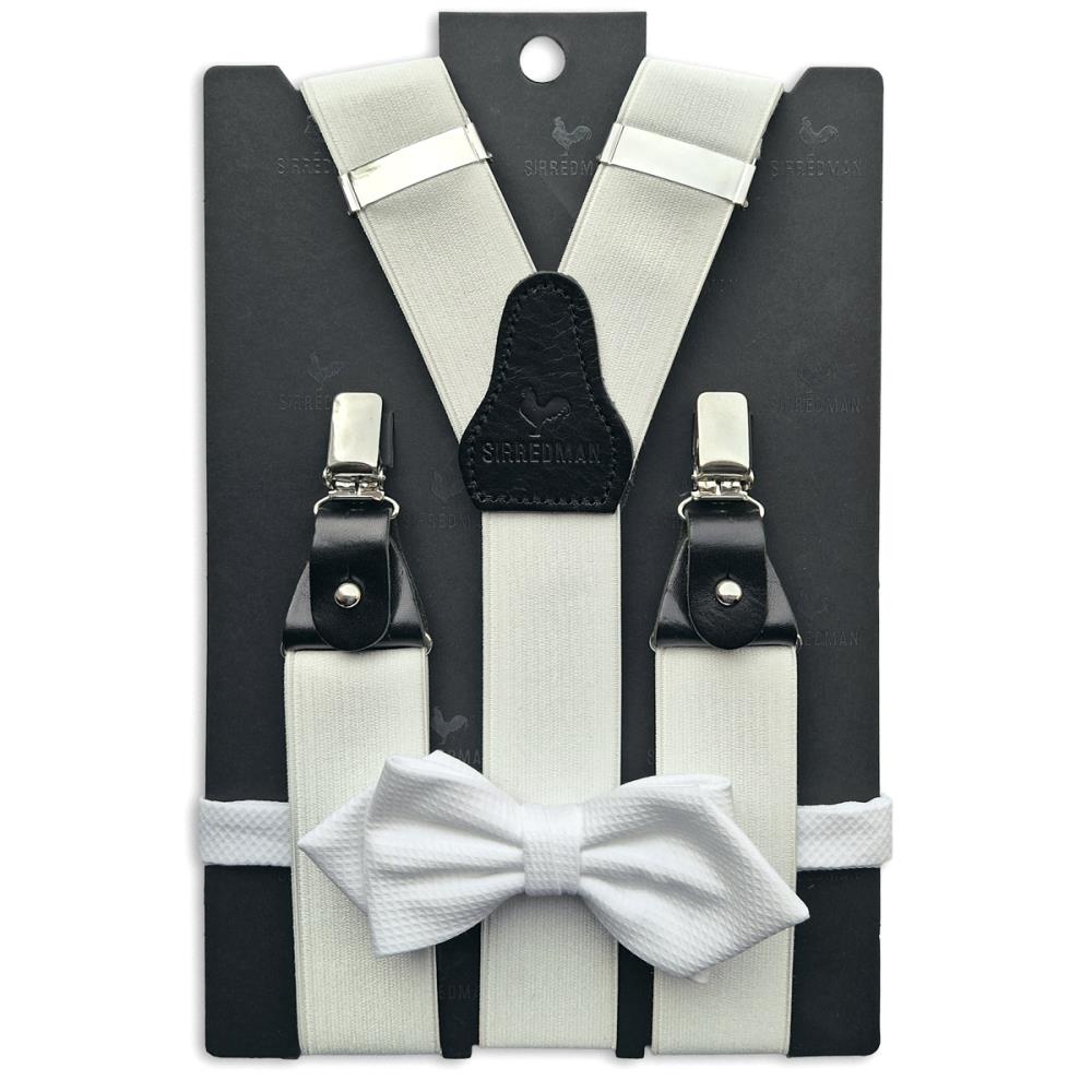 Hosenträger Combi Pack White Tie - 1