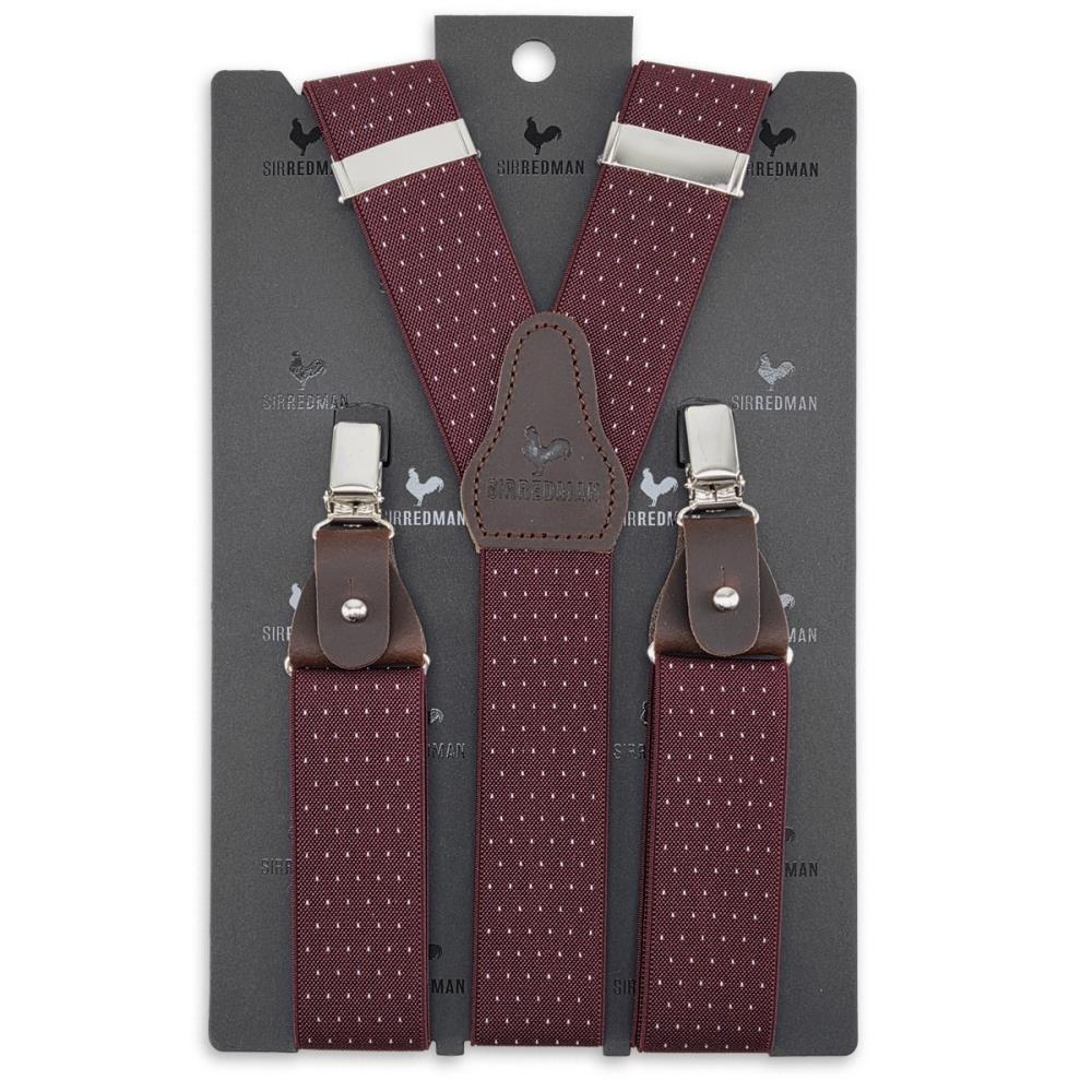 Hosenträger Mayfair Dots Burgundy - 2