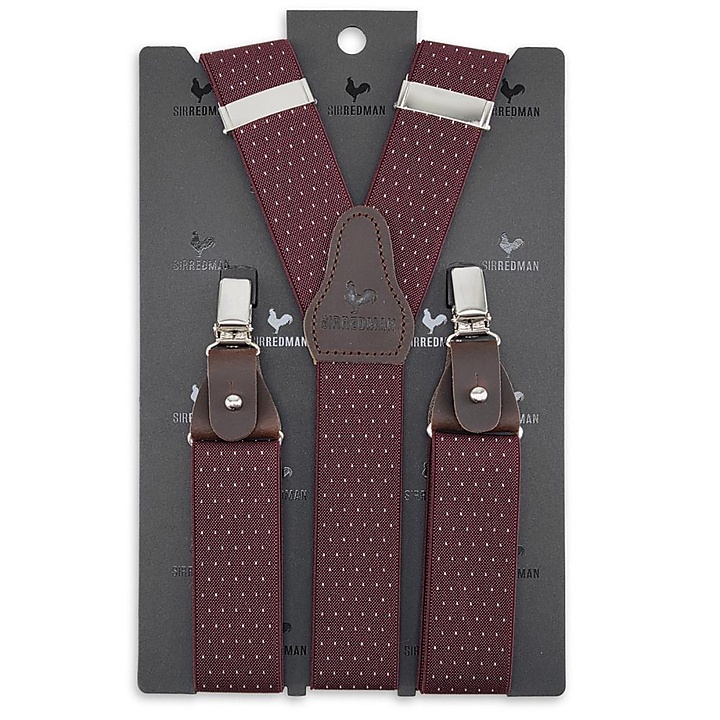 Hosenträger Mayfair Dots Burgundy