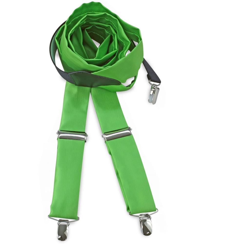 Hosenträger Polyester Stoff apfelgrün repp - 1