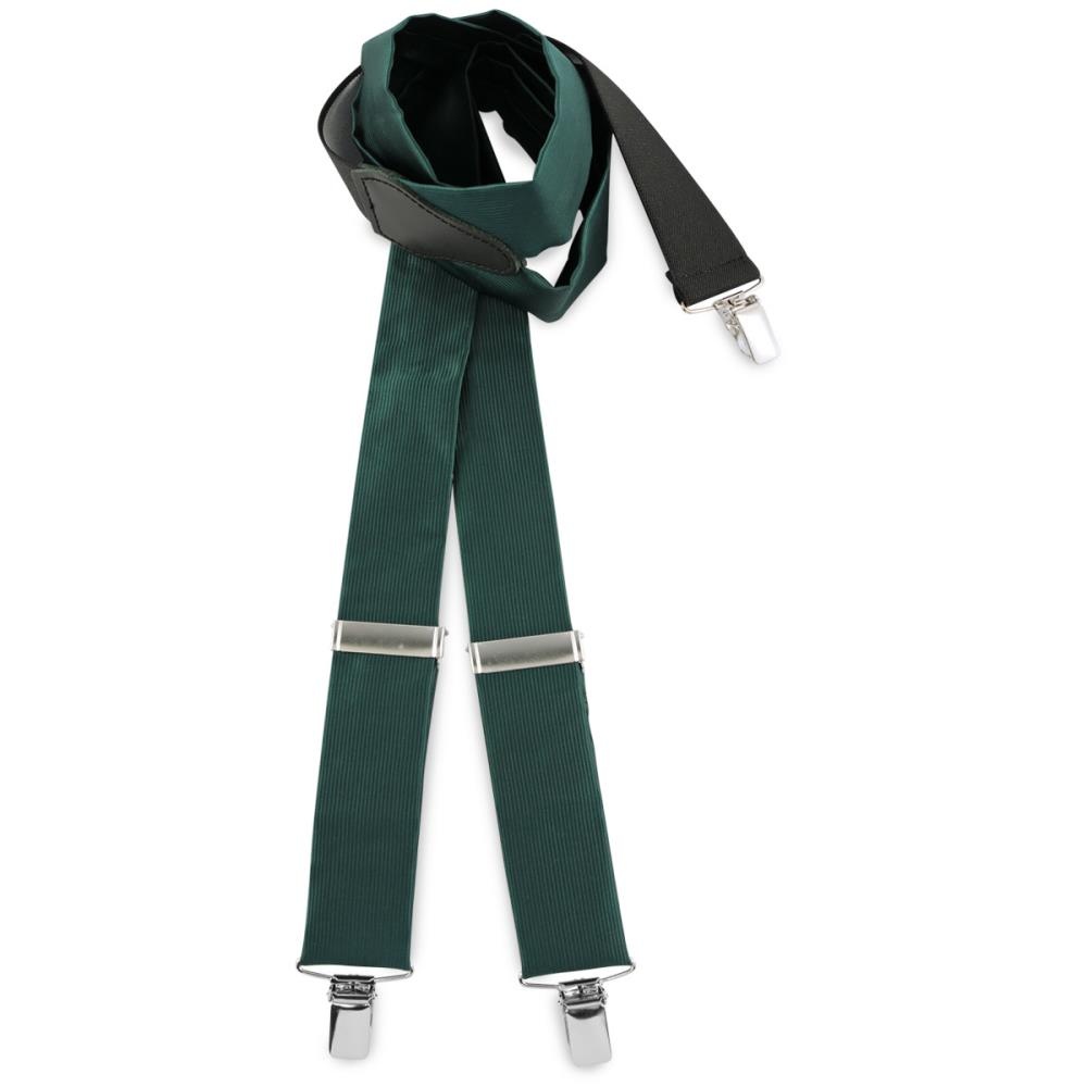 Hosenträger Polyester Stoff flaschengrün repp - 1