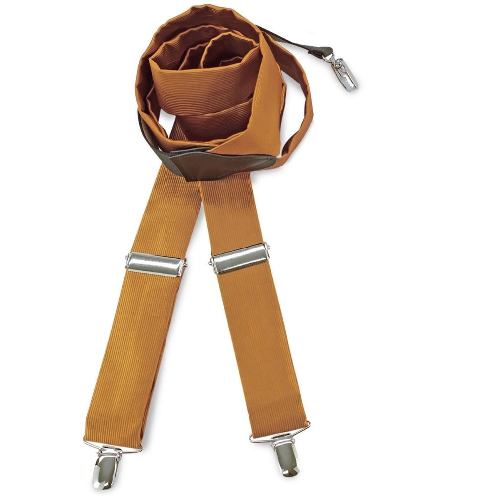Hosenträger Polyester Stoff ocker repp - 1