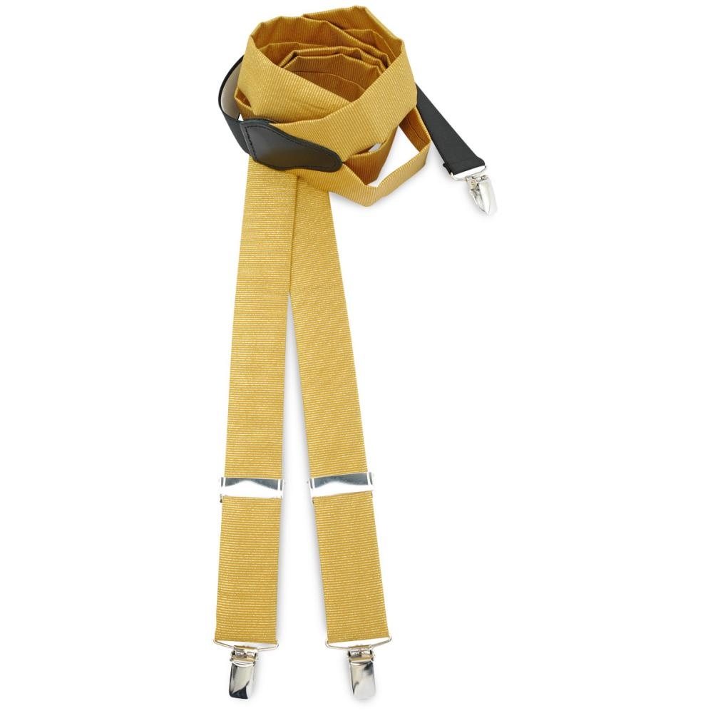 Hosenträger Stoff gold lurex - 1