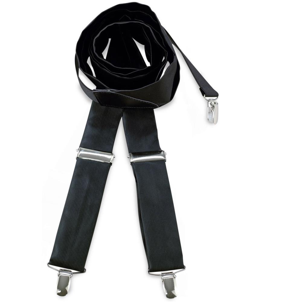 HosenträgerPolyester Stoff schwarz repp - 1