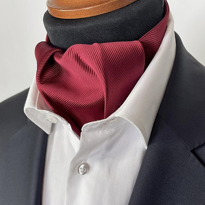 JB Collection Schalkrawatte bordeauxrot repp