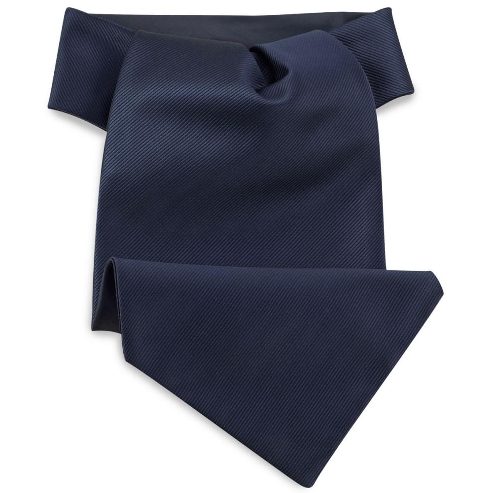 JB Collection Schalkrawatte dunkelblau repp - 1
