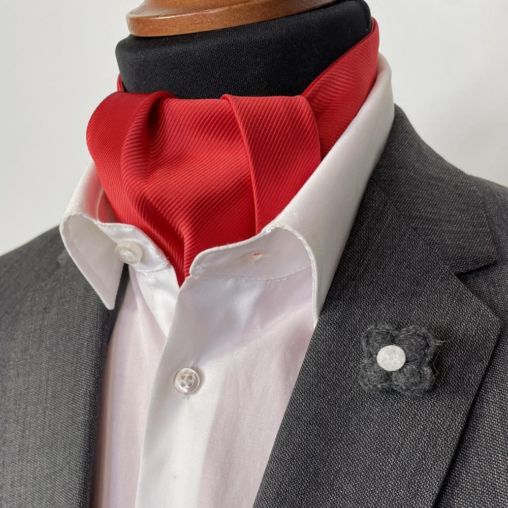 JB Collection Schalkrawatte rot repp - 1