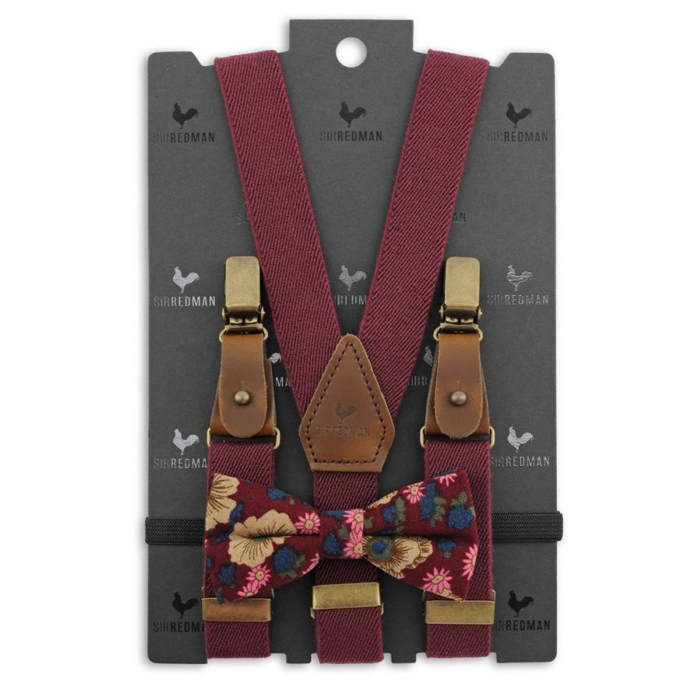 Kids Hosenträger Combi Pack Retro Ranonkel bordeaux - 2