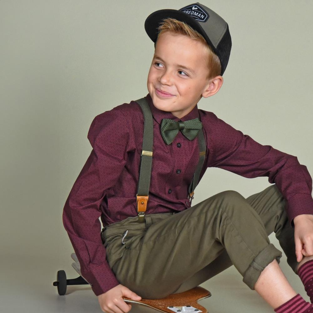 Kids Strickfliege Forest grün - 1