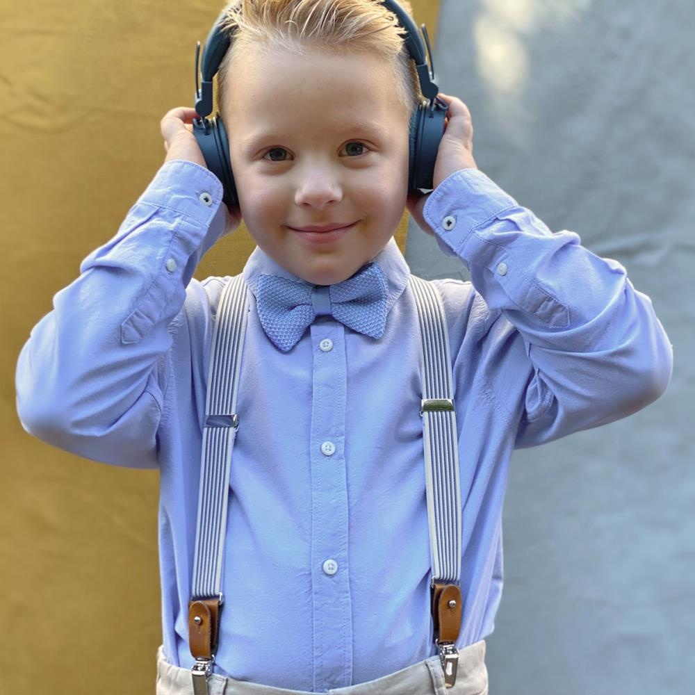 Kids Strickfliege Hellblau - 1