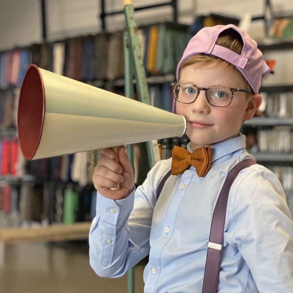 Kids Strickfliege Kognak - 1