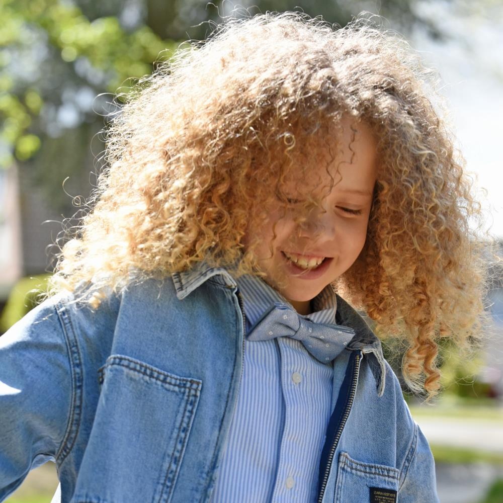 Kinderfliege Bridal Blossom blau - 1