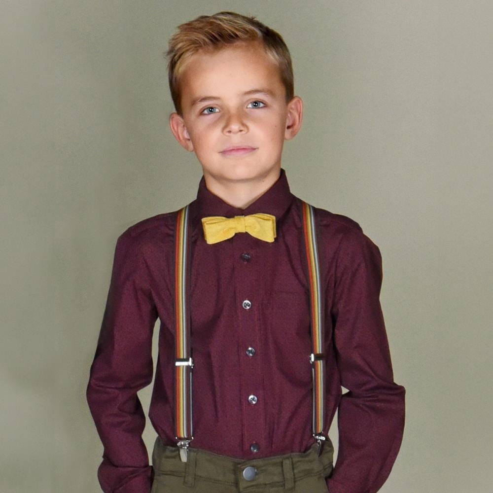 Kinderfliege Corduroy Senf - 2