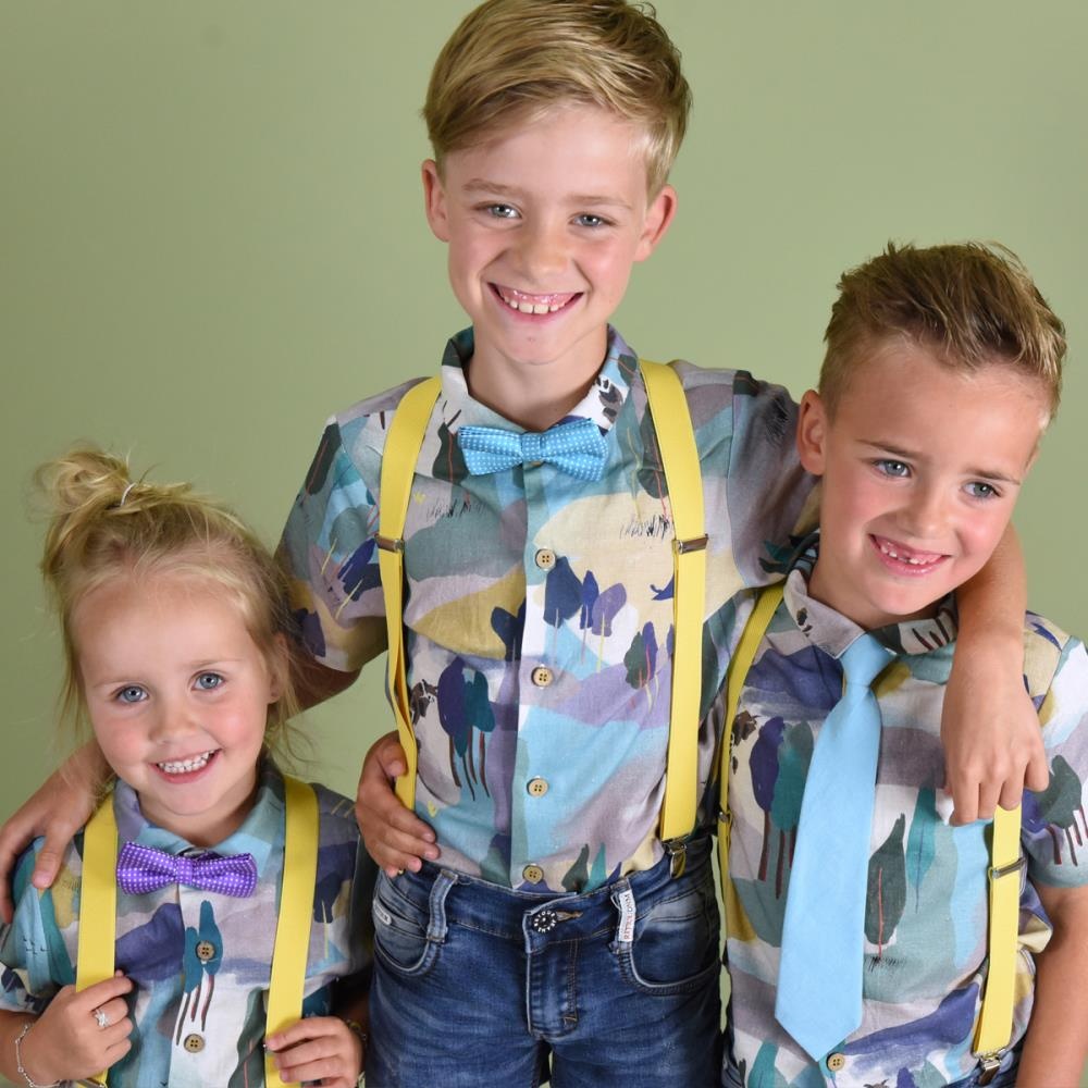 Kinderhosenträger uni gelb - 1