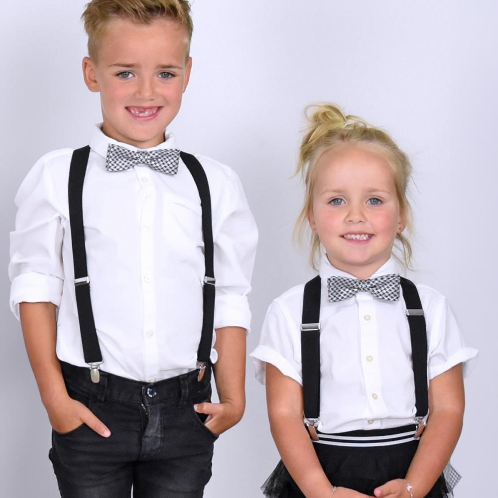 Kinderhosenträger uni schwarz - 1