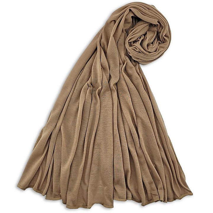 Kopftuch Polyester-Jersey einfarbig beige
