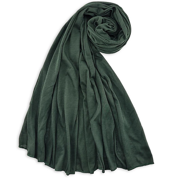 Kopftuch Polyester-Jersey einfarbig dunkelgrün