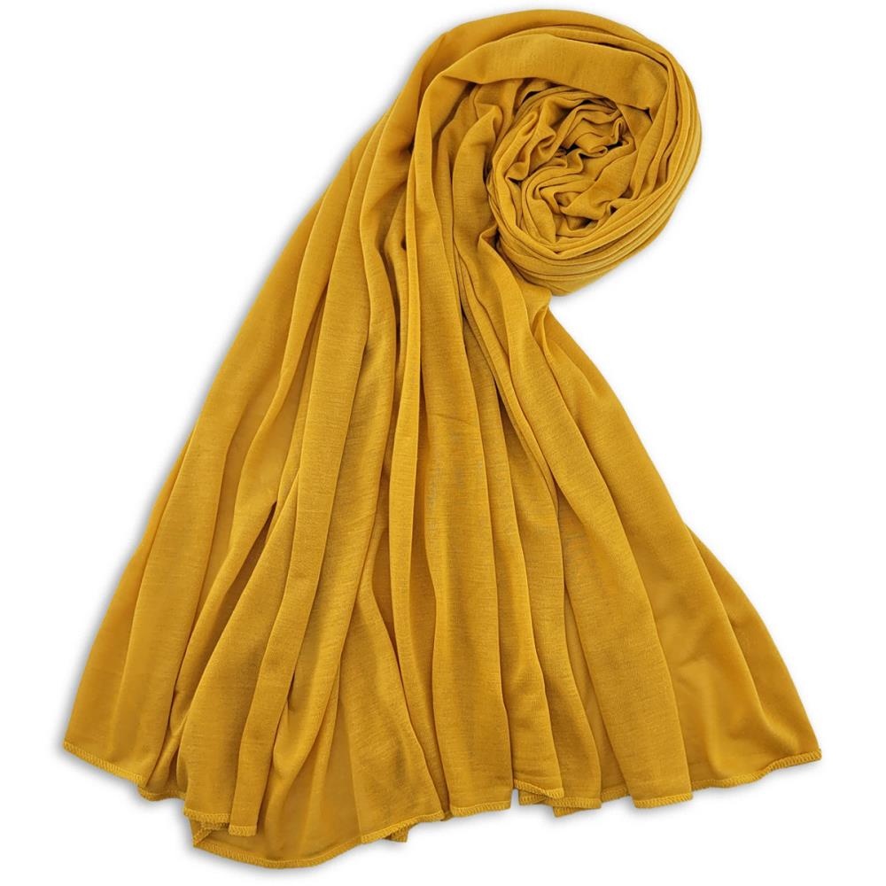Kopftuch Polyester-Jersey einfarbig gelb - 2