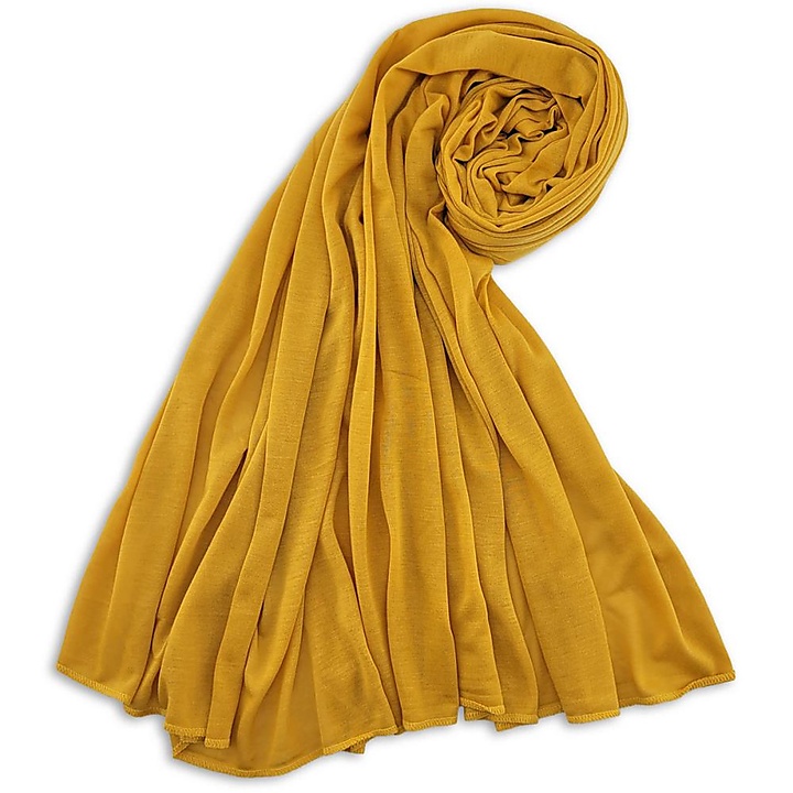 Kopftuch Polyester-Jersey einfarbig gelb