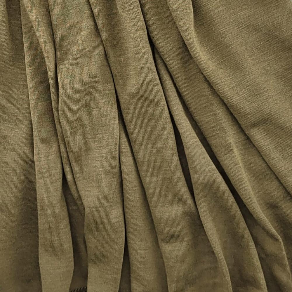 Kopftuch Polyester-Jersey einfarbig khaki - 3