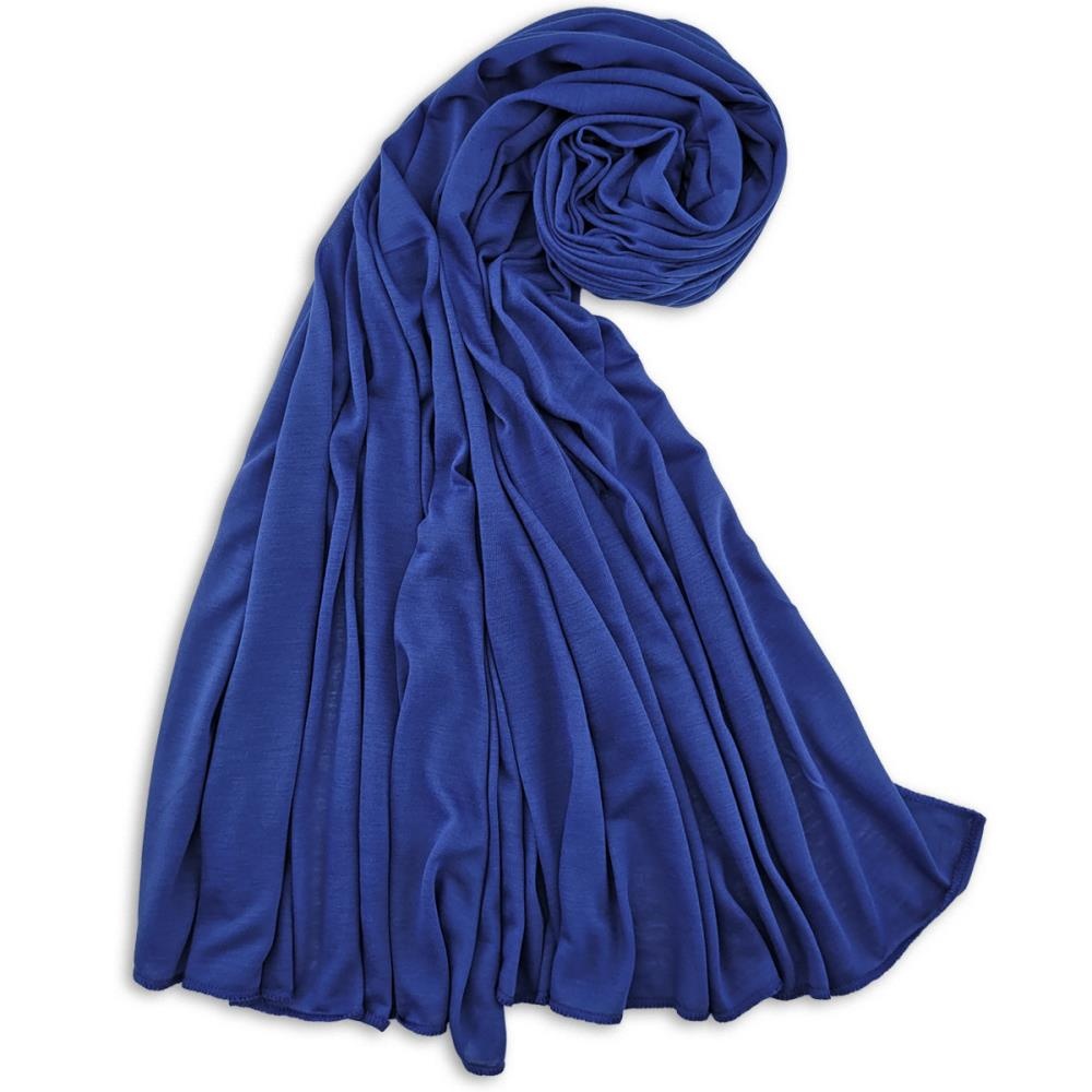 Kopftuch Polyester-Jersey einfarbig kobaltblau - 1