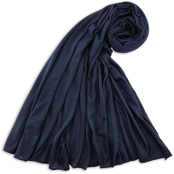 Kopftuch Polyester-Jersey einfarbig nachtblau