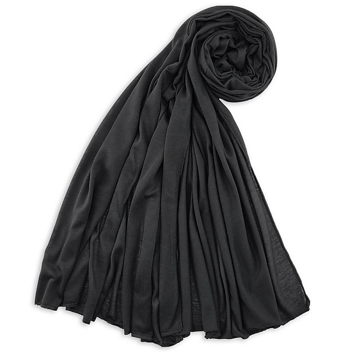 Kopftuch Polyester-Jersey einfarbig schwarz